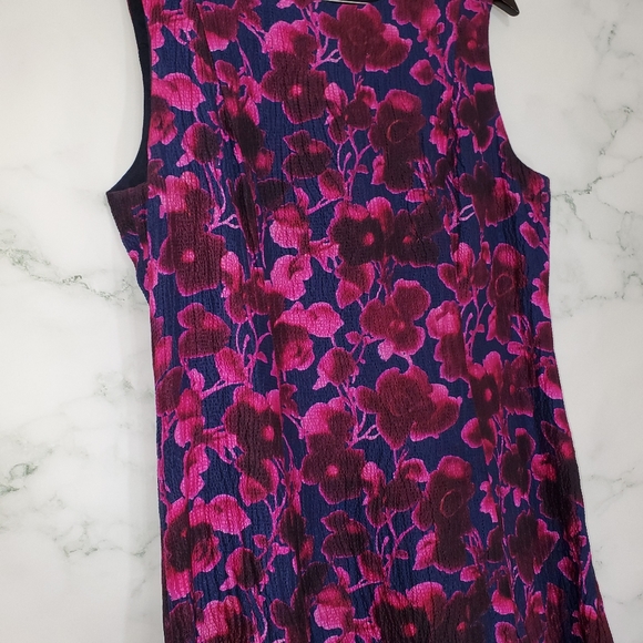 Oscar de la Renta Silk Floral Dress Size 10 - Picture 6 of 10